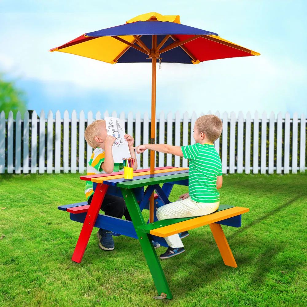 Keezi Kids Table Set with Umbrella