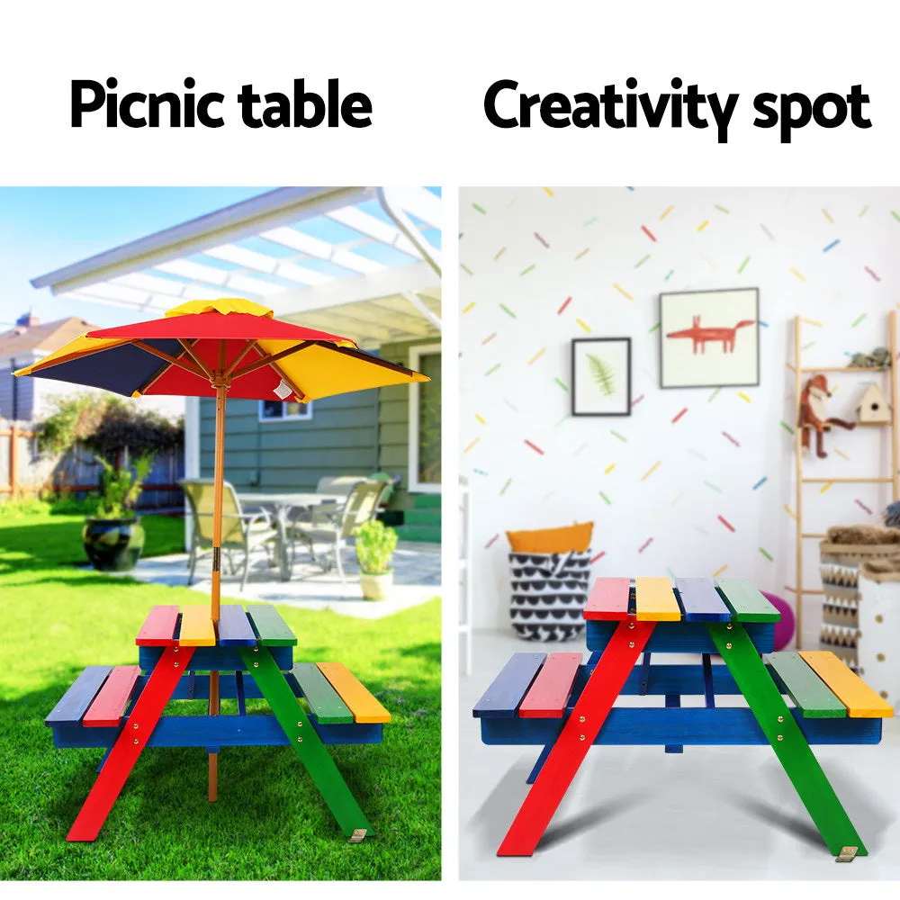 Keezi Kids Table Set with Umbrella