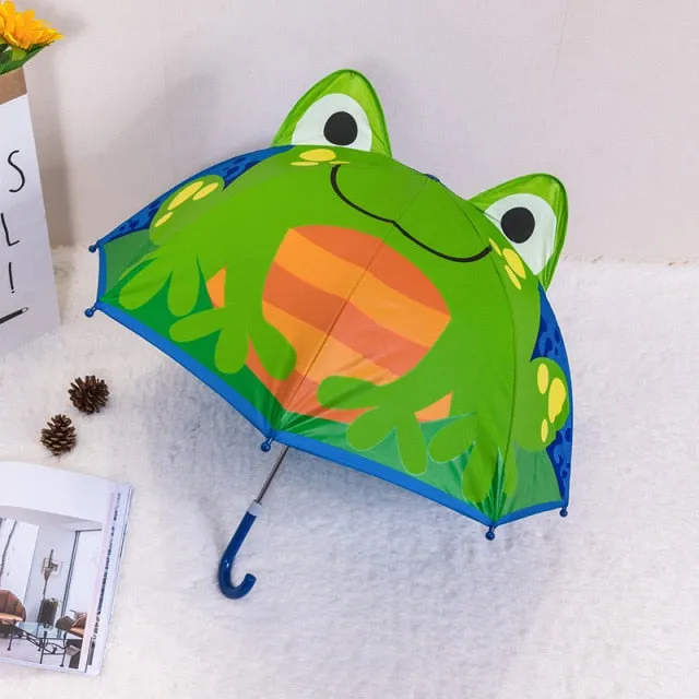 Kids Umbrella Cute Cartoon Animal Children's Stick Umbrella