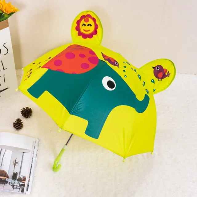 Kids Umbrella Cute Cartoon Animal Children's Stick Umbrella
