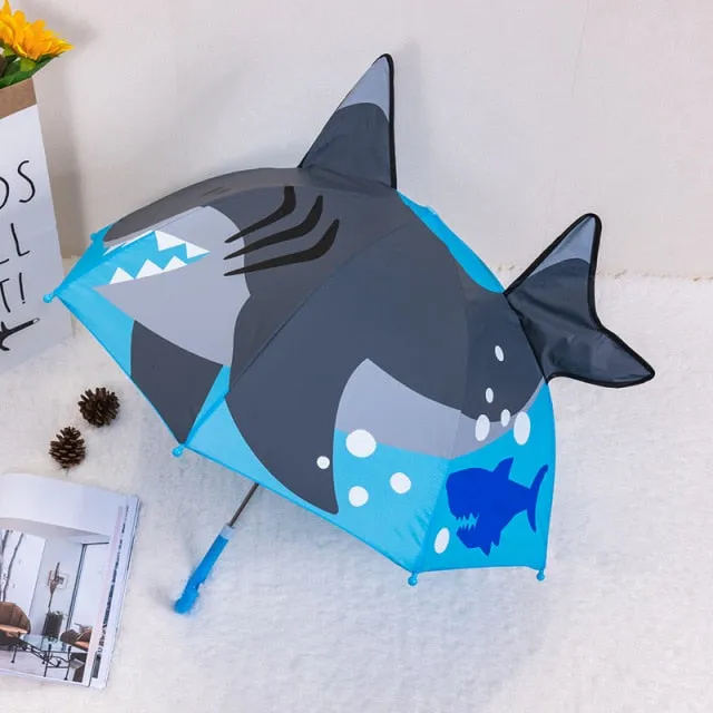 Kids Umbrella Cute Cartoon Animal Children's Stick Umbrella