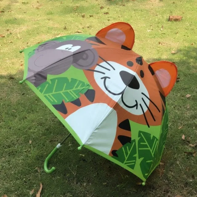 Kids Umbrella Cute Cartoon Animal Children's Stick Umbrella