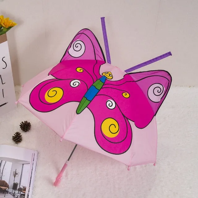Kids Umbrella Cute Cartoon Animal Children's Stick Umbrella