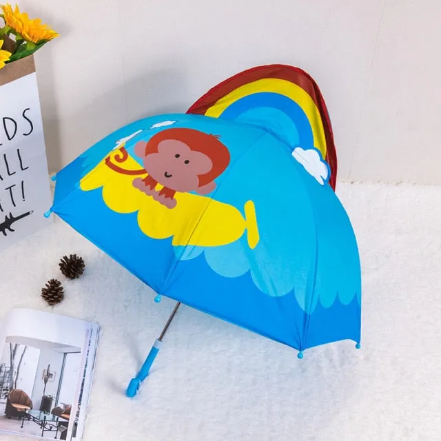 Kids Umbrella Cute Cartoon Animal Children's Stick Umbrella