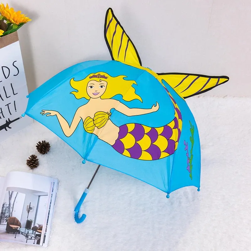 Kids Umbrella Cute Cartoon Characters Children's Stick Umbrella