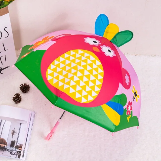 Kids Umbrella Cute Cartoon Characters Children's Stick Umbrella
