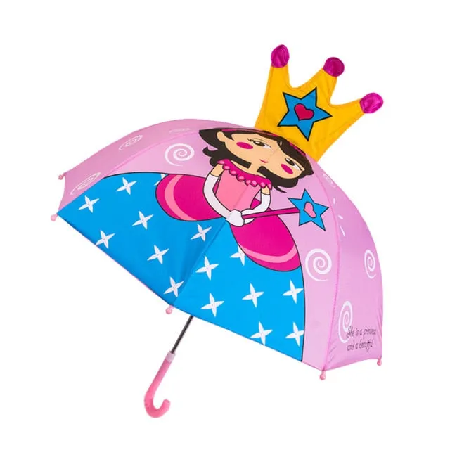Kids Umbrella Cute Princess Children's Stick Umbrella