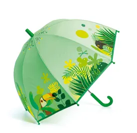 Kids Umbrella Tropical Jungle Green