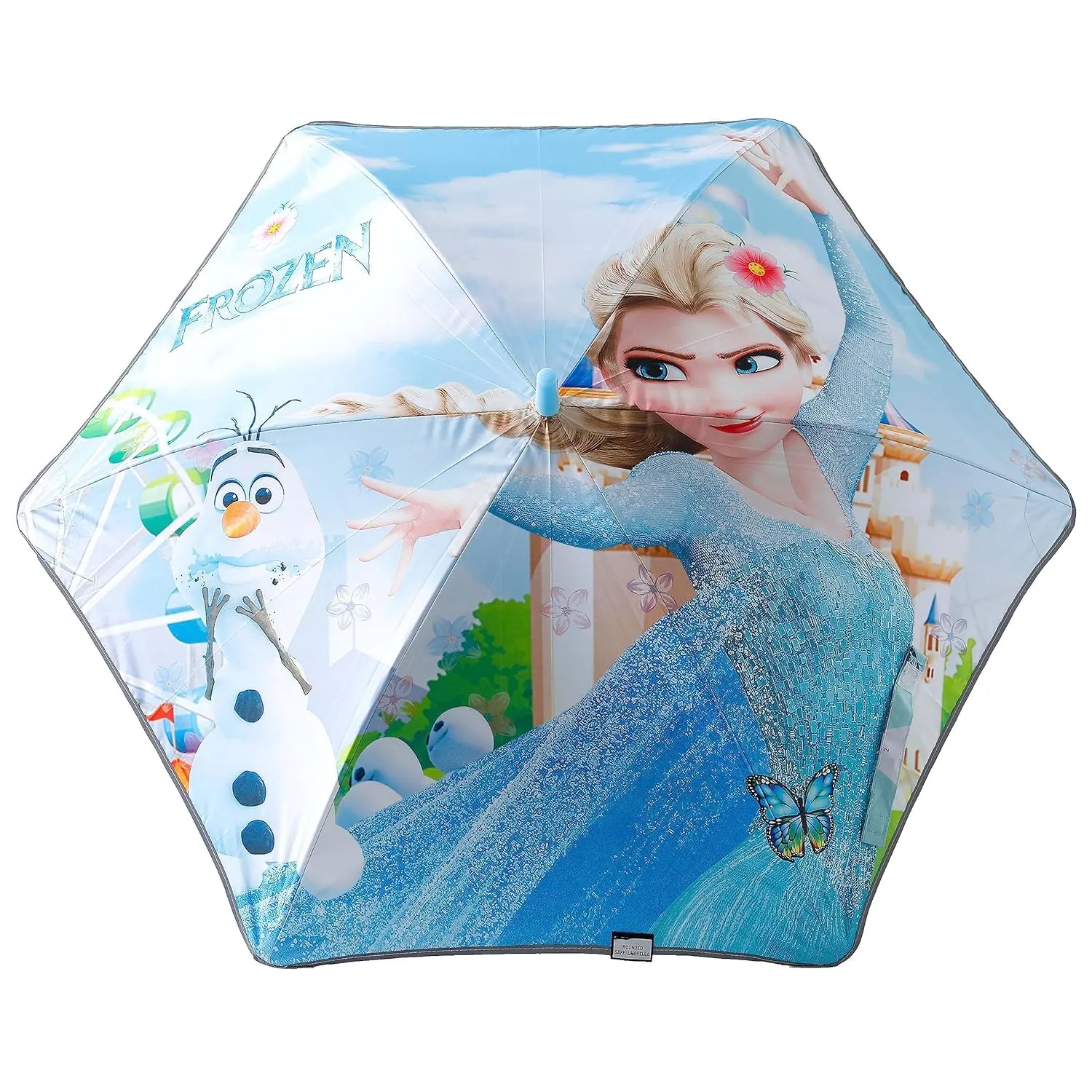 Kuber Industries Disney Frozen Print Umbrella For Kids|Automatic Umbrella For Rain-Pack of 4 (Sky Blue)