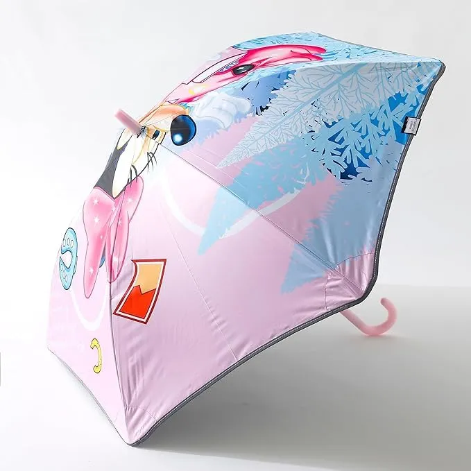 Kuber Industries Disney Mickey Mouse Print Umbrella For Kids|Automatic Umbrella For Rain-Pack of 2 (Multi)