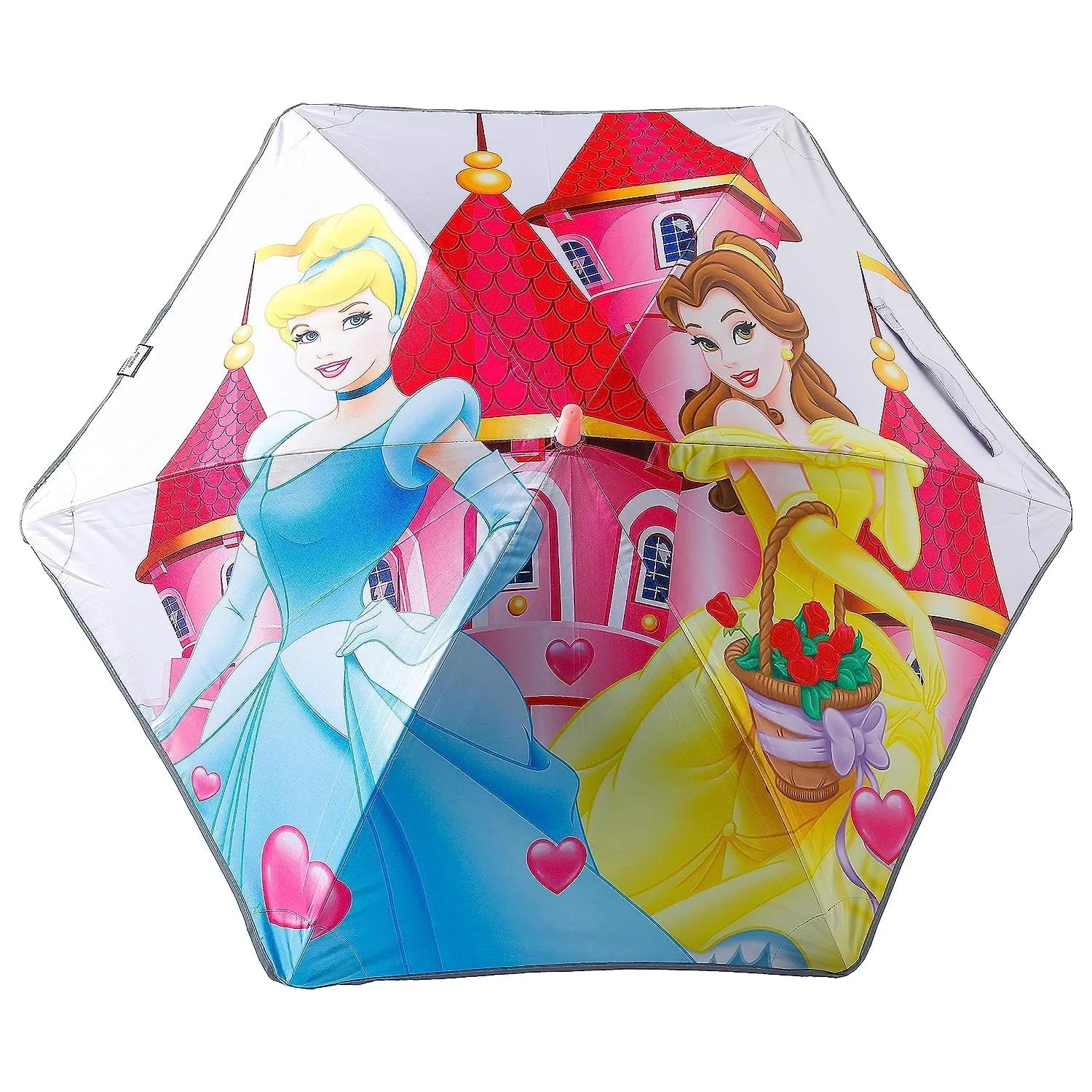 Kuber Industries Disney Princess Print Umbrella For Kids|Automatic Umbrella For Rain-Pack of 2 (Multi)