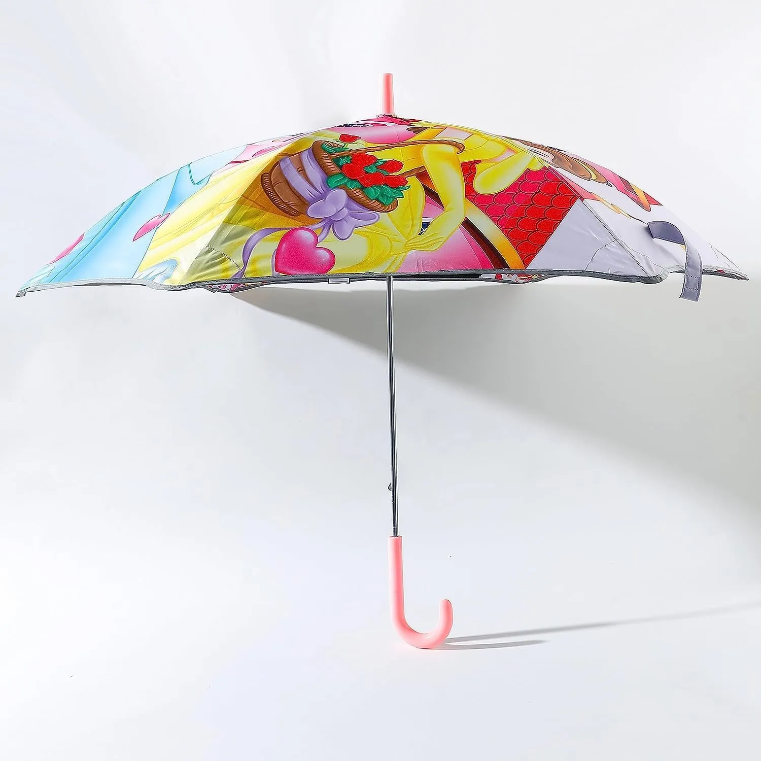 Kuber Industries Disney Princess Print Umbrella For Kids|Automatic Umbrella For Rain-Pack of 2 (Multi)