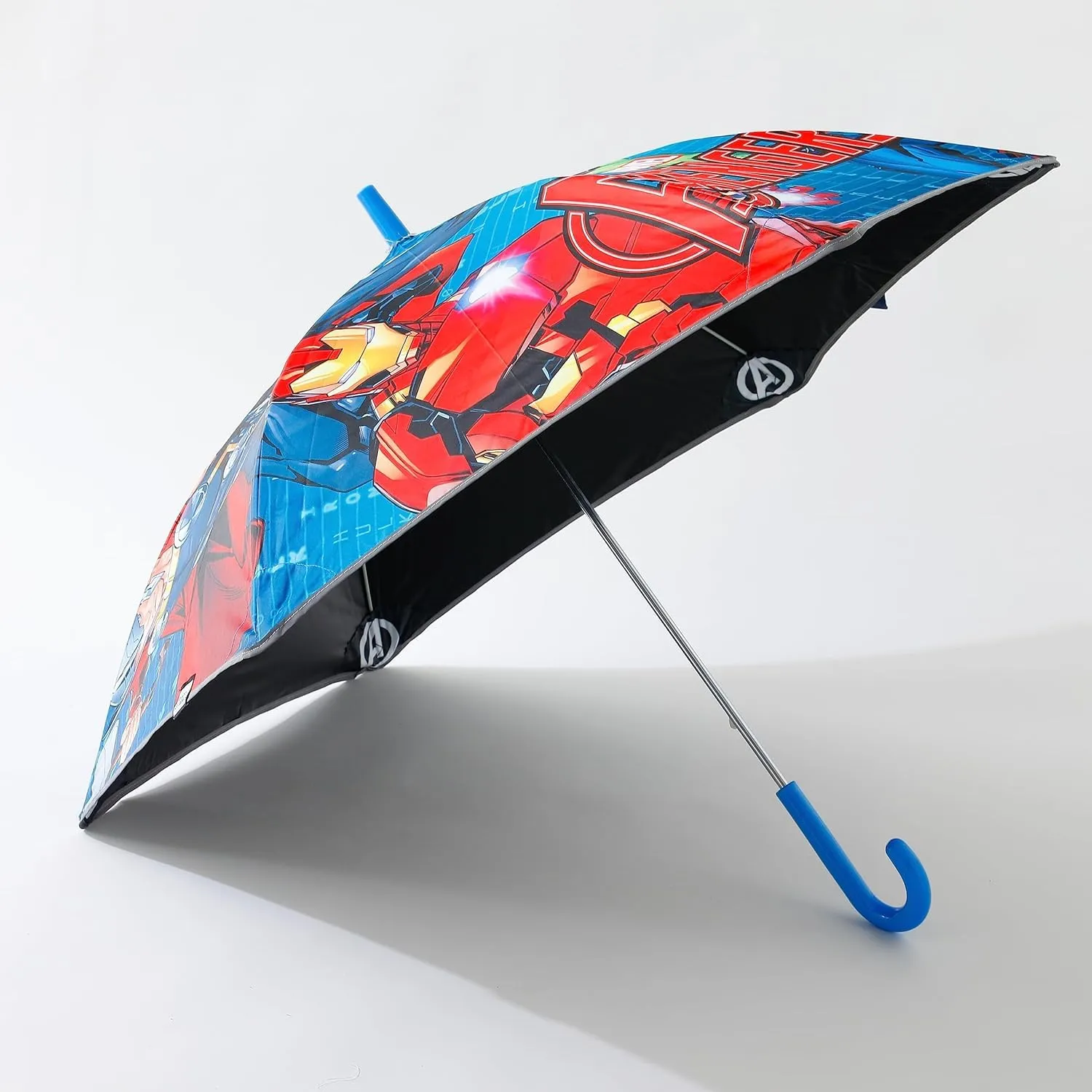 Kuber Industries Marvel Avangers Print Umbrella For Kids|Automatic Umbrella For Rain (Multi) (Pack Of 3)