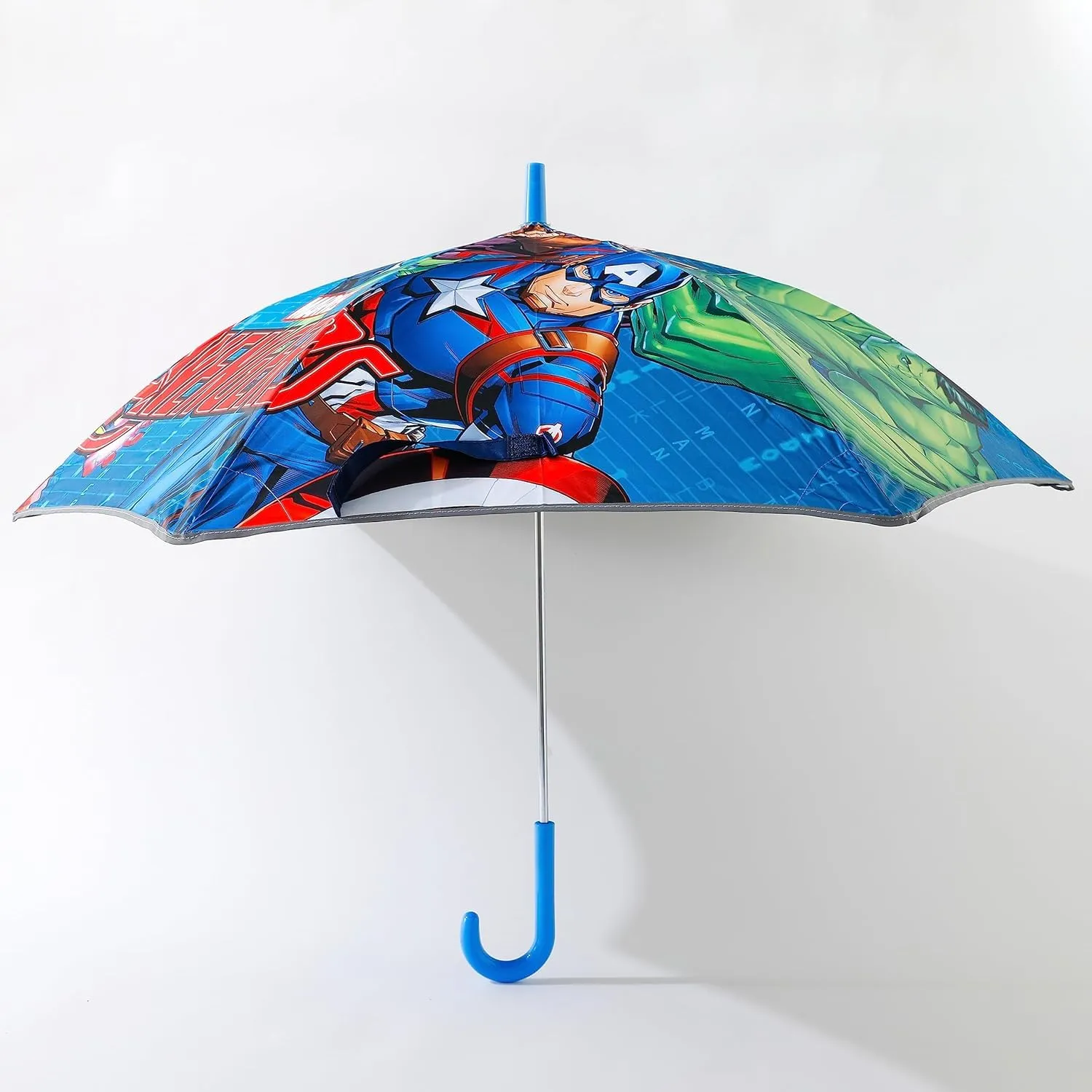 Kuber Industries Marvel Avangers Print Umbrella For Kids|Automatic Umbrella For Rain (Multi) (Pack Of 6)