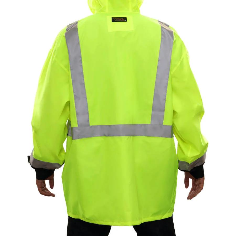 Lightweight Waterproof 2-Tone Rain Jacket  Hi-Vis/Black Class 3