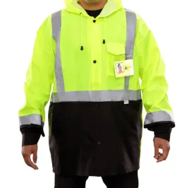 Lightweight Waterproof 2-Tone Rain Jacket  Hi-Vis/Black Class 3