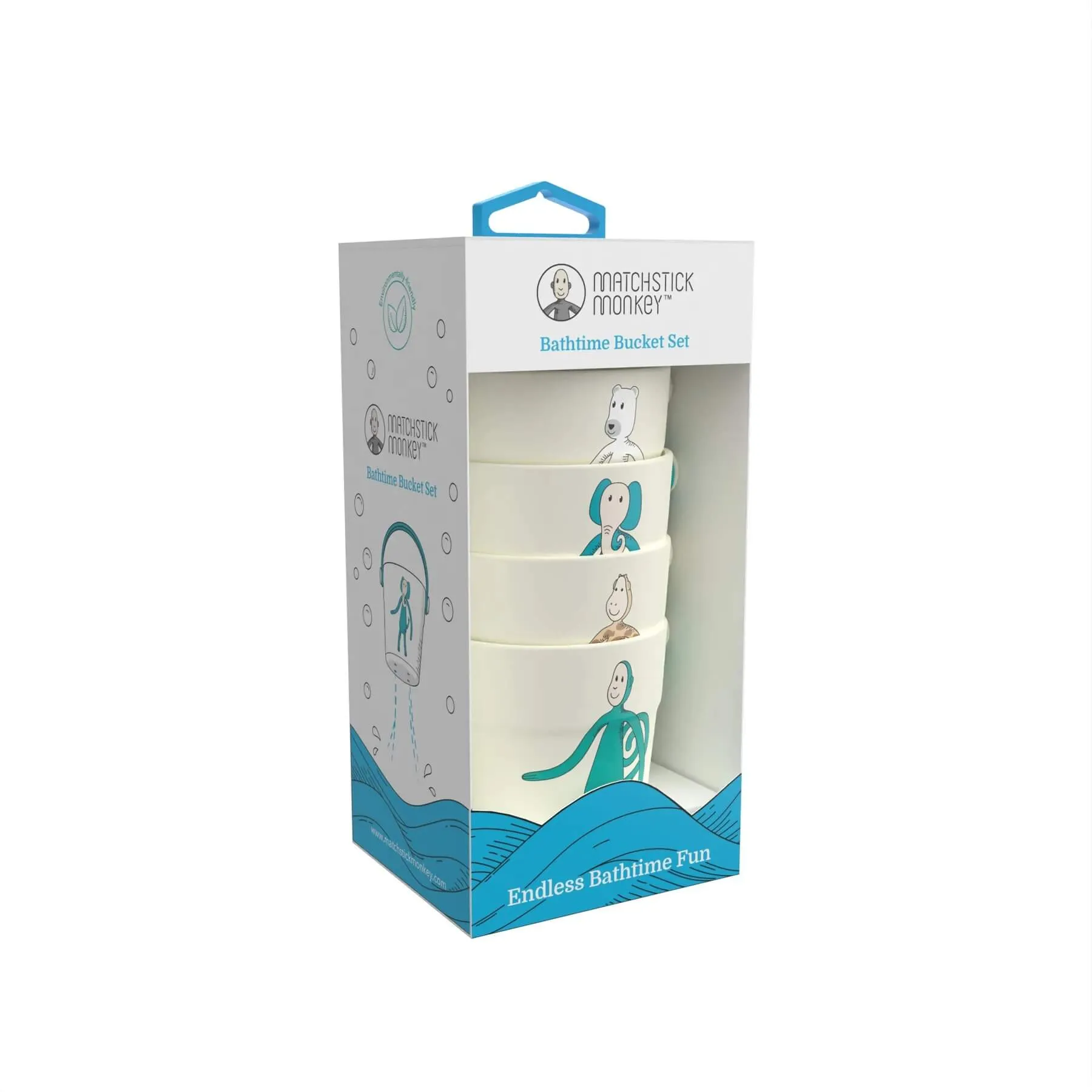 Matchstick Monkey Bathtime Bucket Set