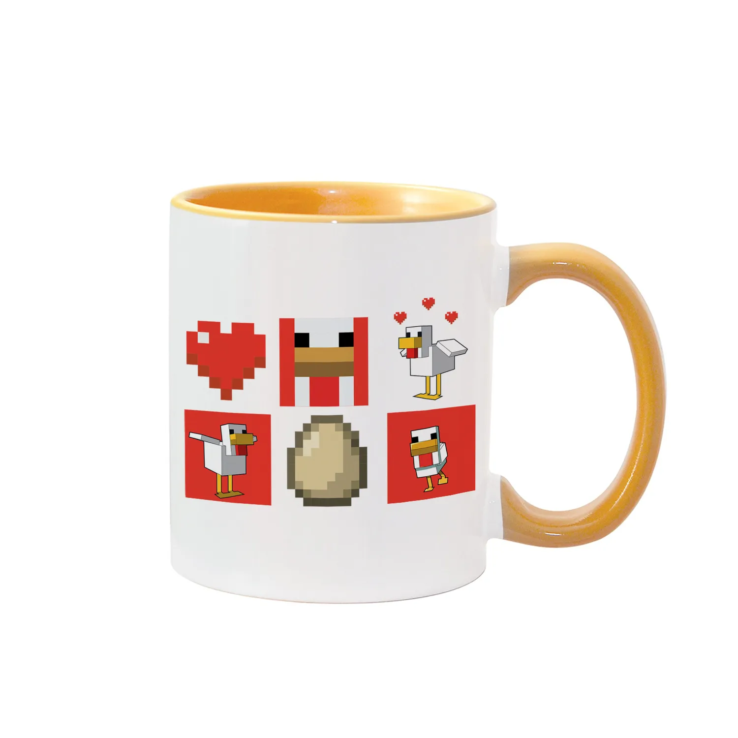 Minecraft Red Chicken Family Two-Tone Mug