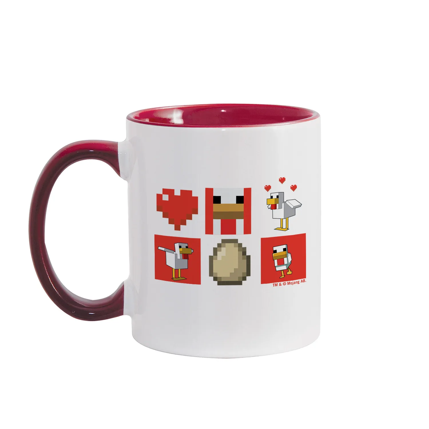 Minecraft Red Chicken Family Two-Tone Mug