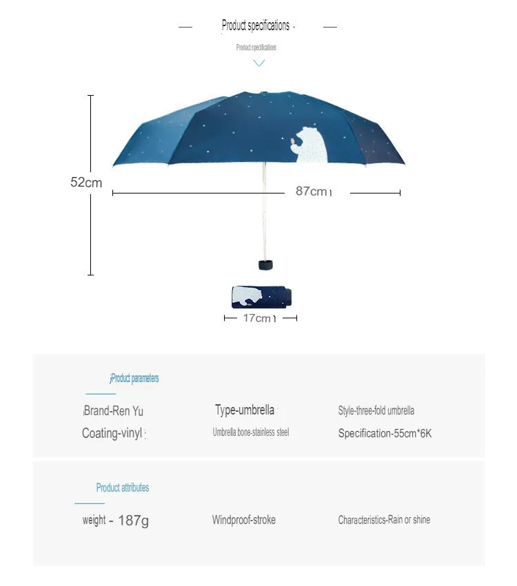 Mini Sun Umbrella, Rain Or Shine, Sun Protection, Anti-Uv, Soft Umbrella