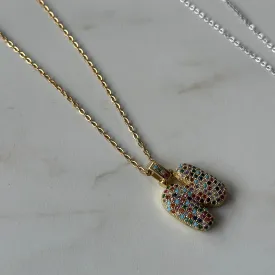 multicoloured balloon initial letter pendant