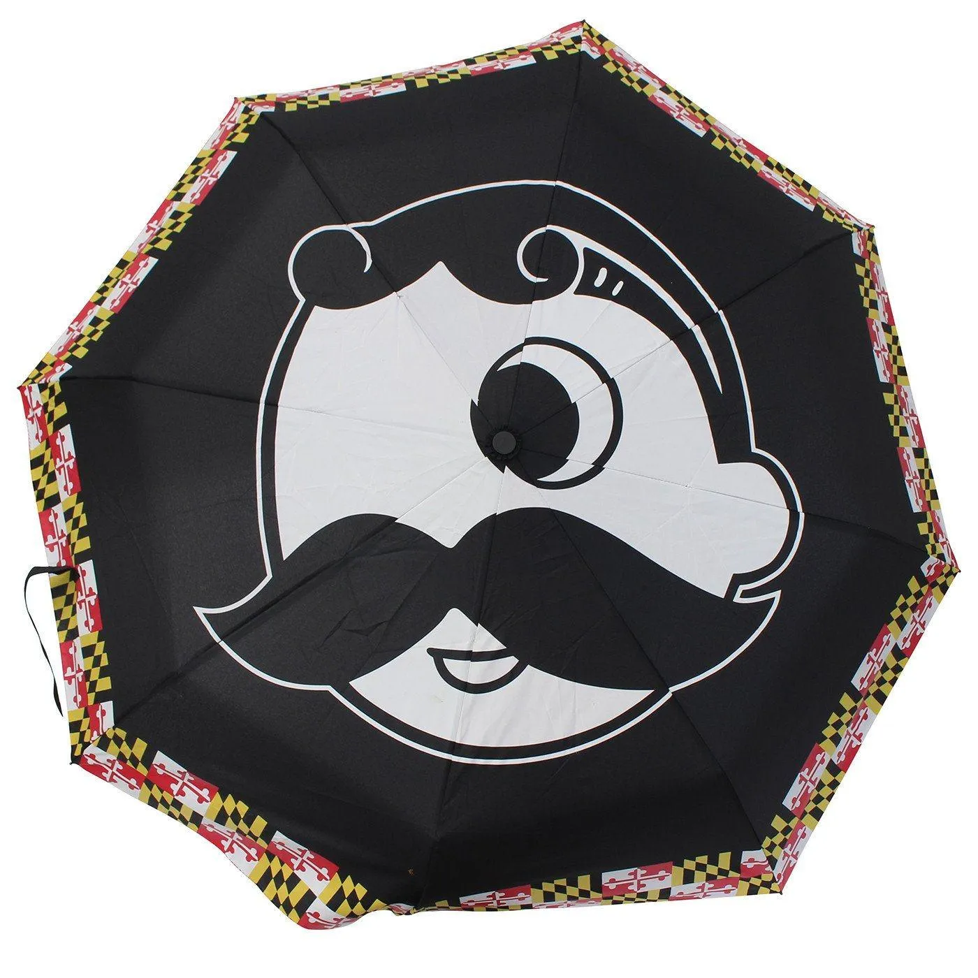 Natty Boh Logo w/ Maryland Flag Outline / Compact Umbrella