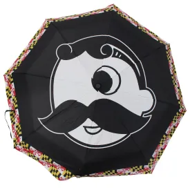 Natty Boh Logo w/ Maryland Flag Outline / Compact Umbrella