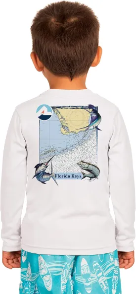 NOAA Chart Florida Keys Toddler UPF 50  UV/Sun Protection Long Sleeve T-Shirt