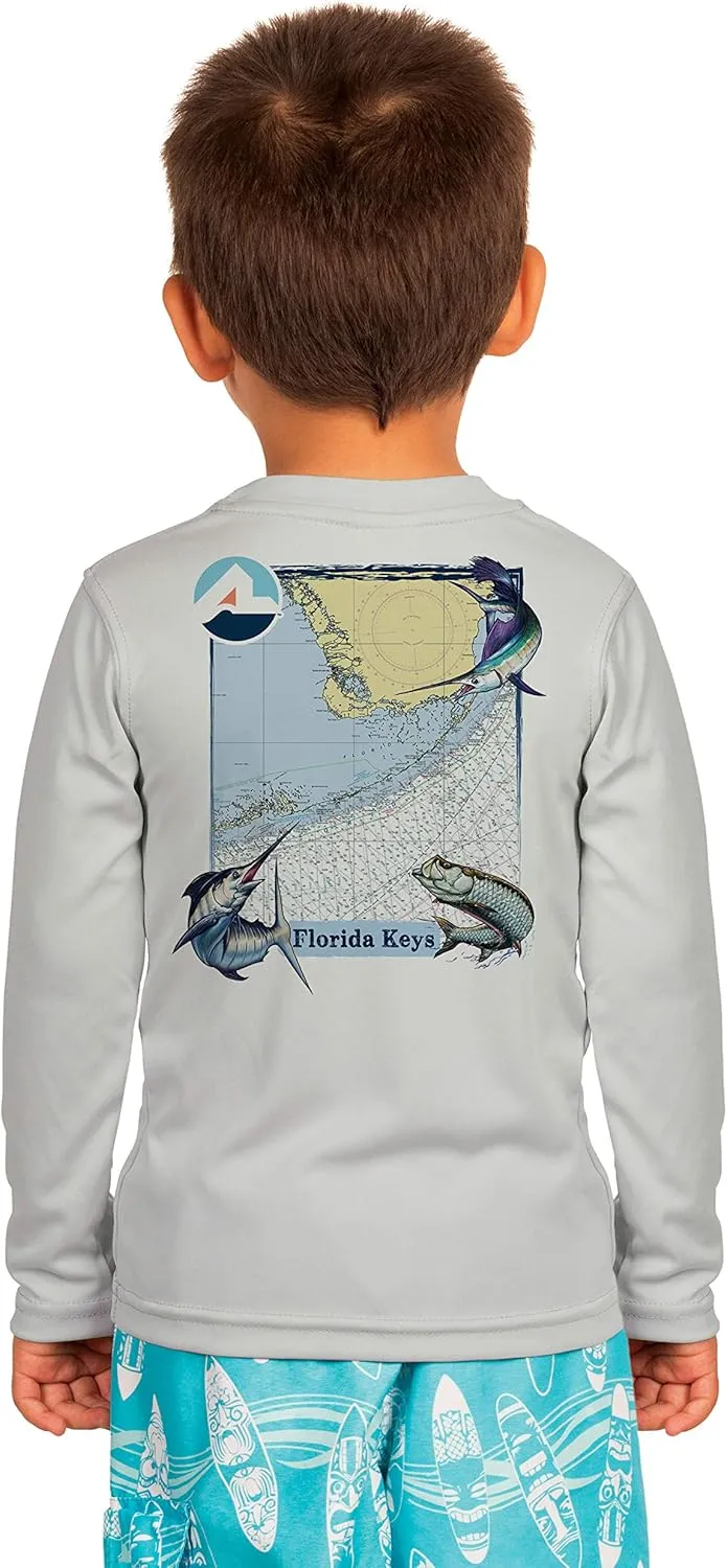 NOAA Chart Florida Keys Toddler UPF 50  UV/Sun Protection Long Sleeve T-Shirt