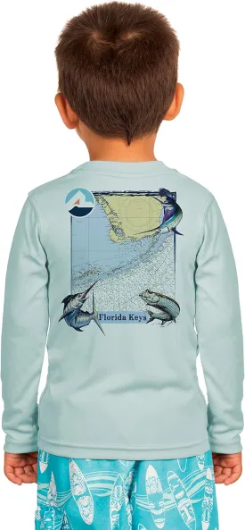 NOAA Chart Florida Keys Toddler UPF 50  UV/Sun Protection Long Sleeve T-Shirt