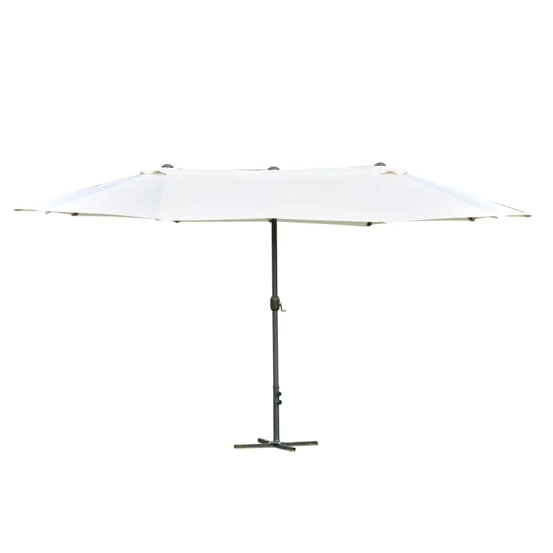 Oasis 4.6 m Double Sided Umbrella Parasol - White