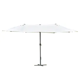 Oasis 4.6 m Double Sided Umbrella Parasol - White