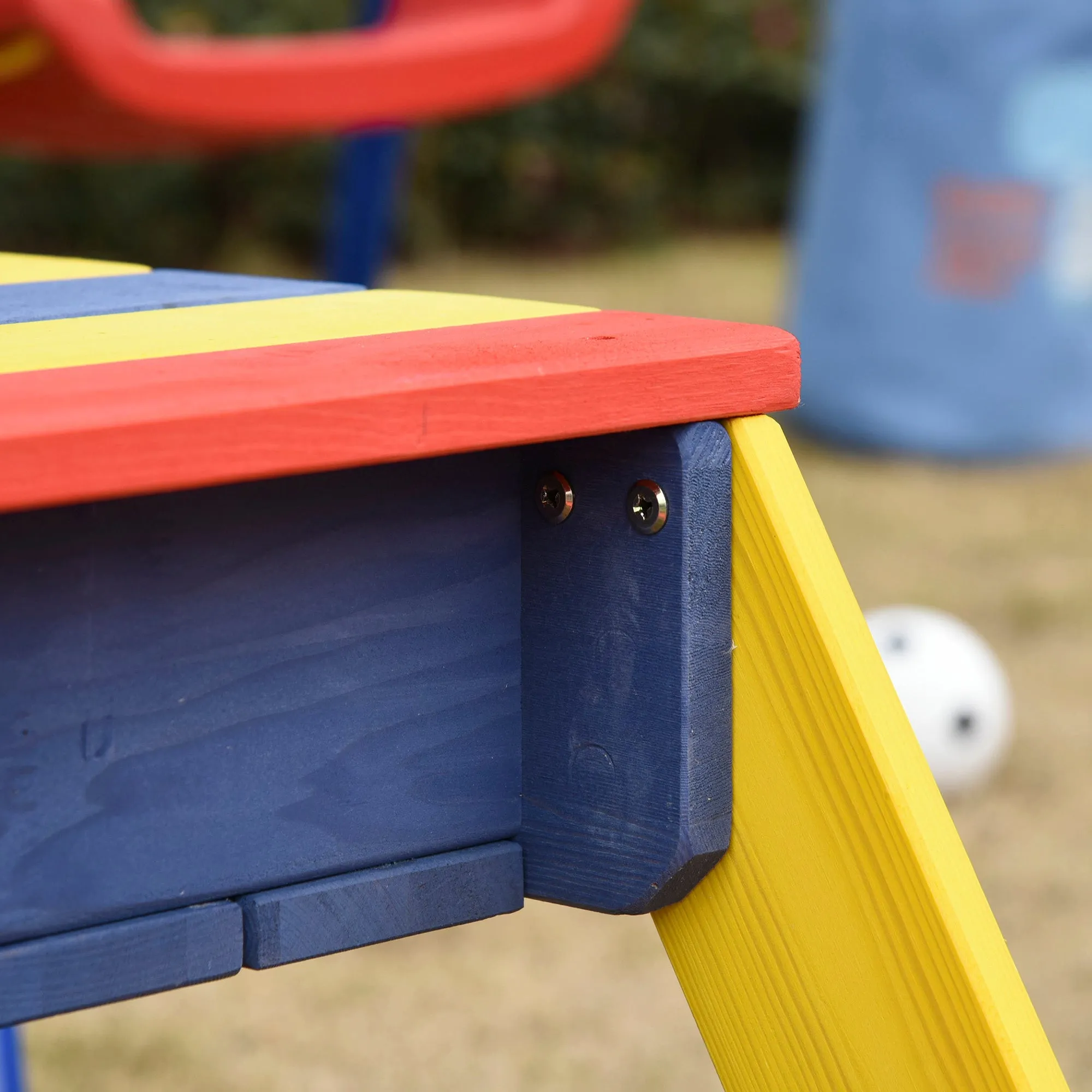 Outsunny Kids Picnic Bench - Multi-coloured