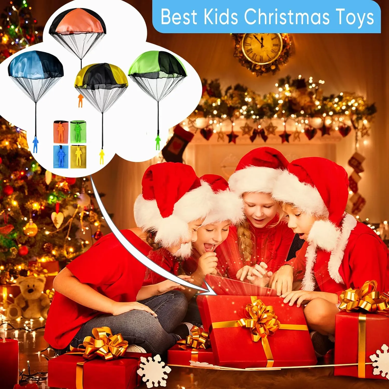 Parachute Toy for Kids, Outdoor Toys Flying Parachute Men, Inside & Outside Toys for or 3 4 5 6 7 8 9 10 11 12 Year Old, Birthday Gift for Boy Girl 4-8 Year Old, Unique Boys Party Favors