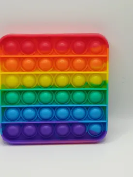 Poppit Simple Dimple Sensory Stress Relief Toy Rainbow Square Kids Adults