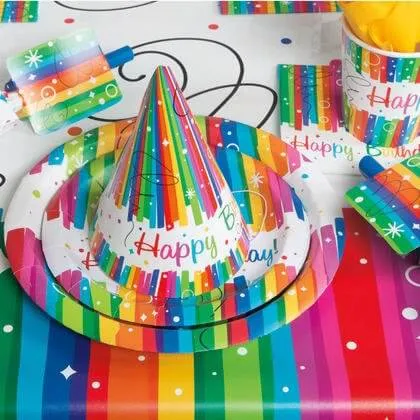 Rainbow Birthday - 7" Paper Dessert Plates (8ct)