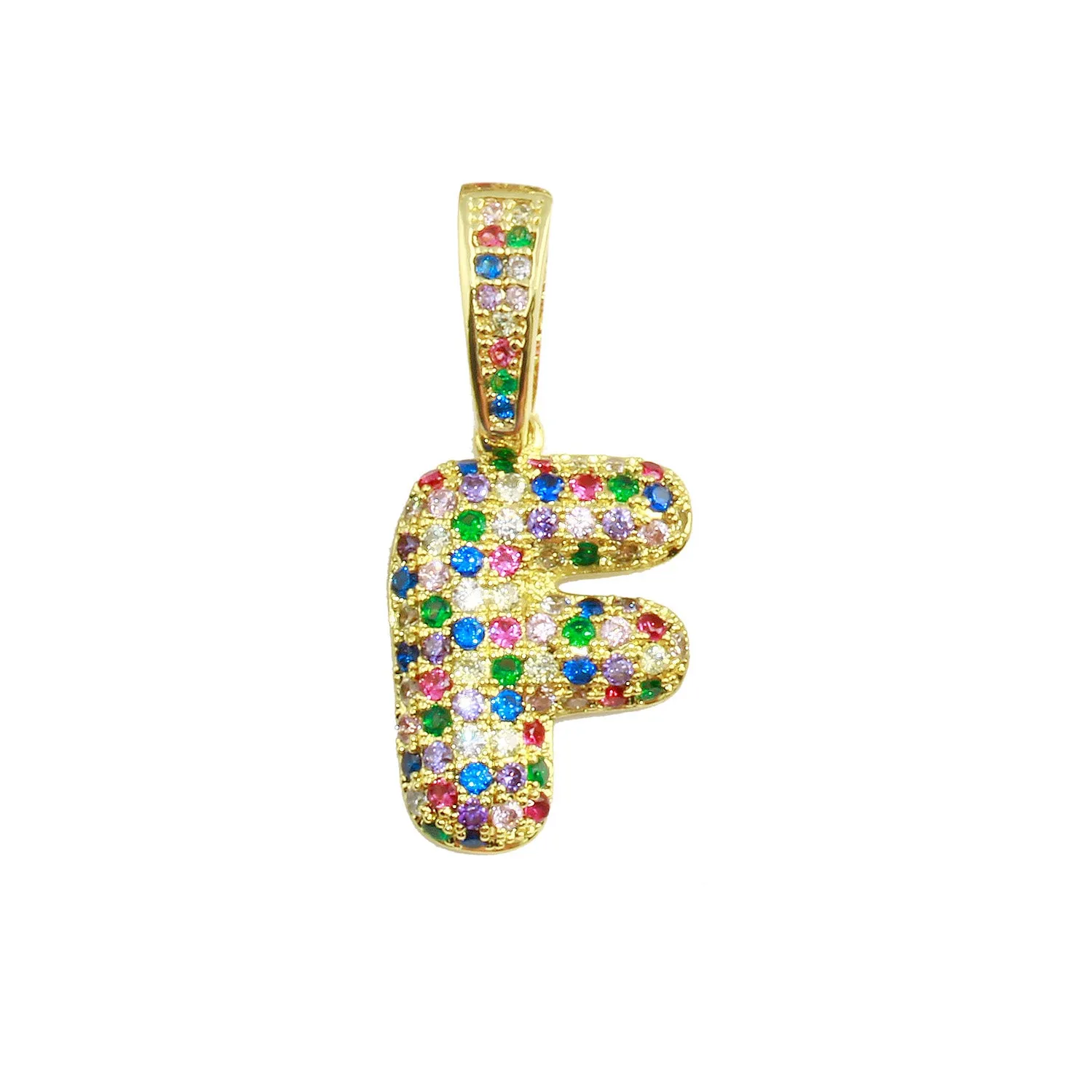 Rainbow Bubble Initial Charm
