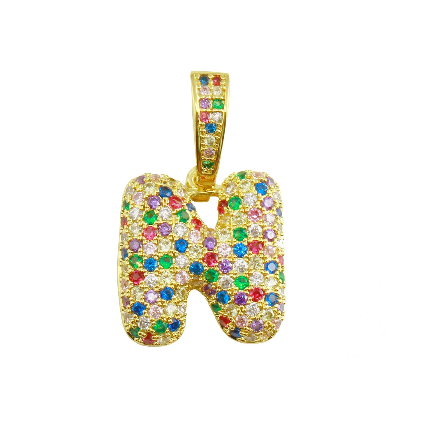 Rainbow Bubble Initial Charm