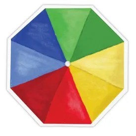 Rainbow Umbrella Cocktail Napkins, Set of 20 Umbrella Shaped Beverage Napkins