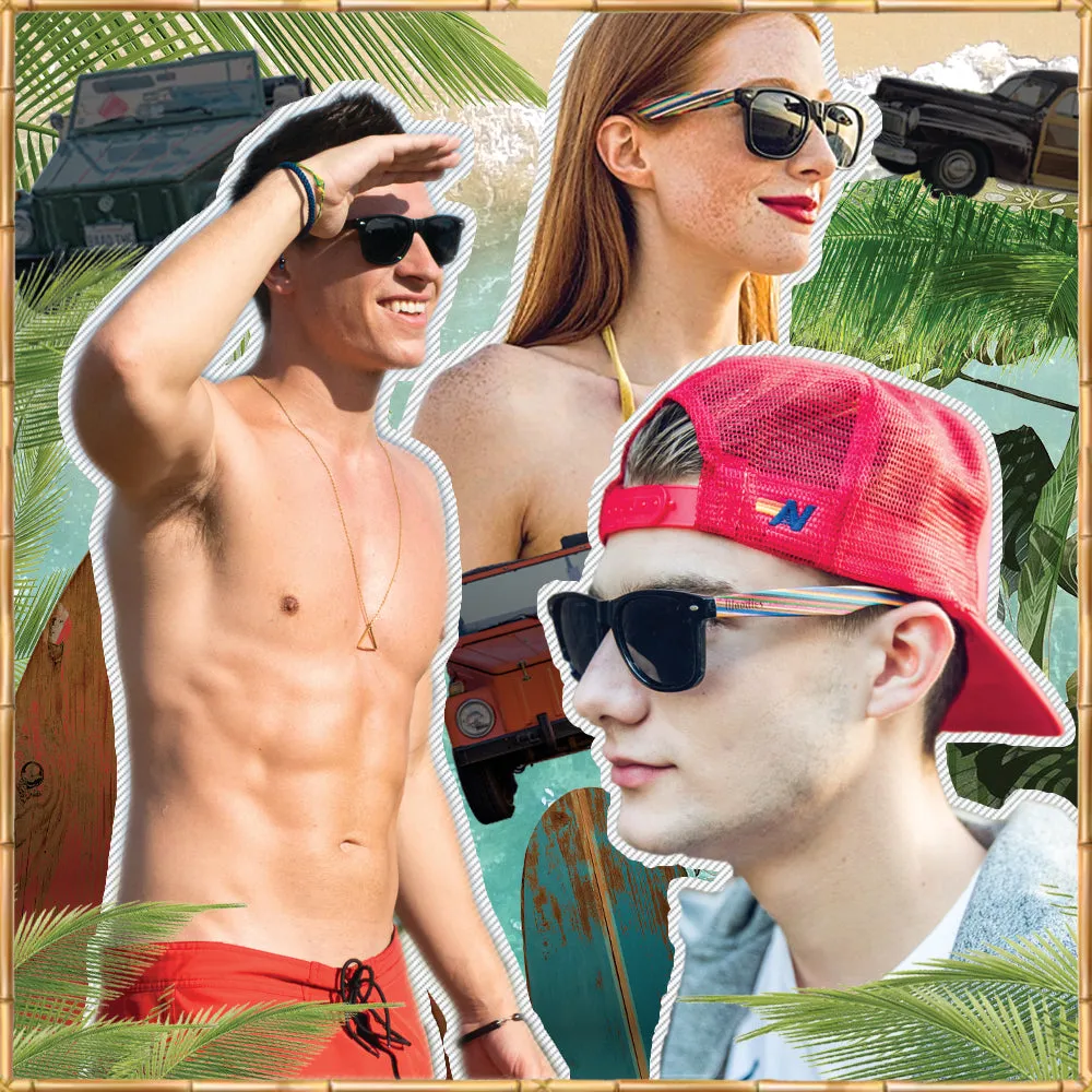 Rainbow Wood Polarized Sunglasses