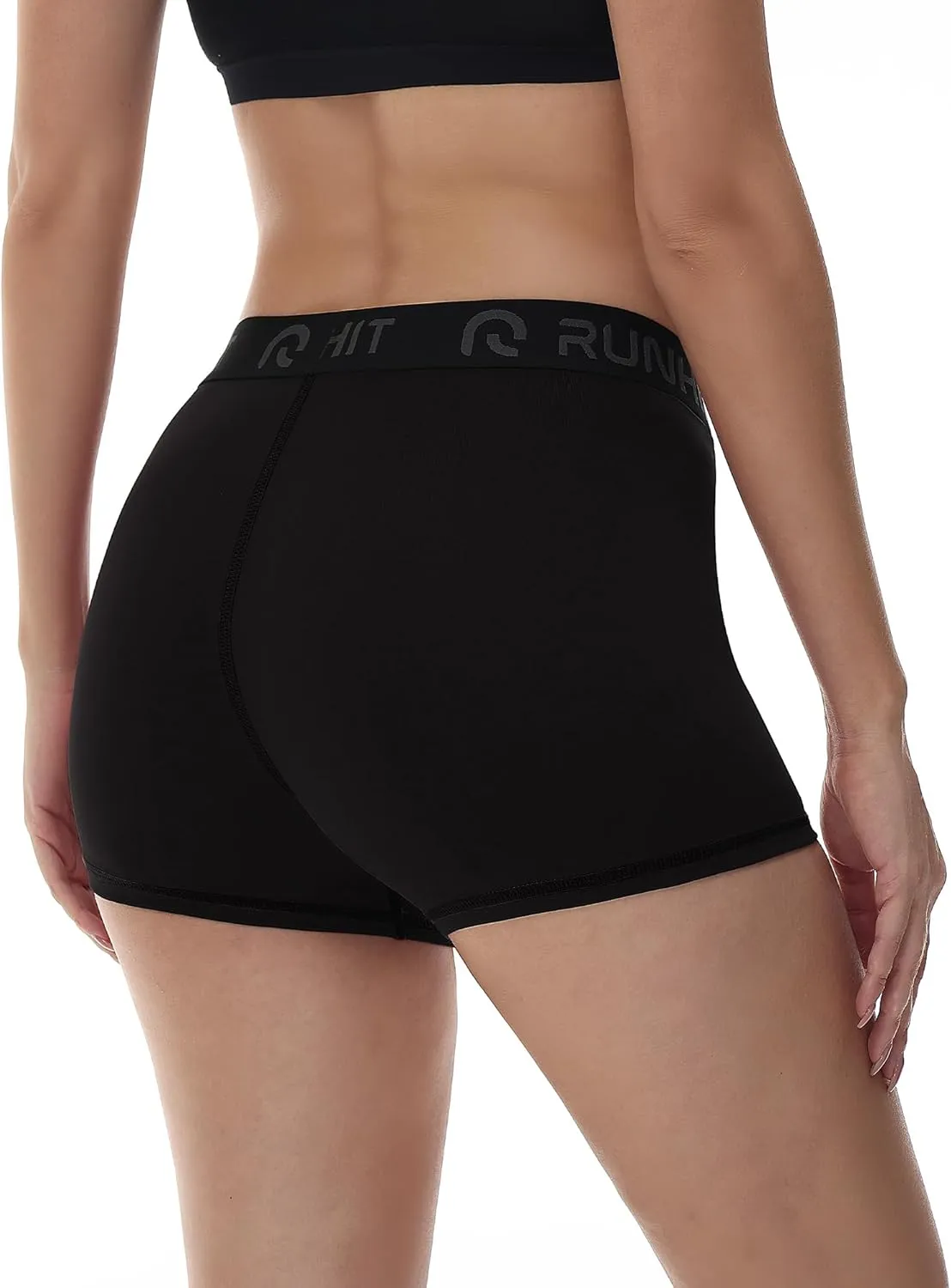 Runhit 3" Volleyball Shorts Womens 3 Pack Compression Shorts for Women Spandex Shorts Women Workout Athletic Yoga Gym