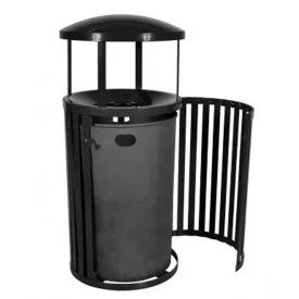 Streetscape Trash Outdoor Receptacle w- Door (45 Gal.)