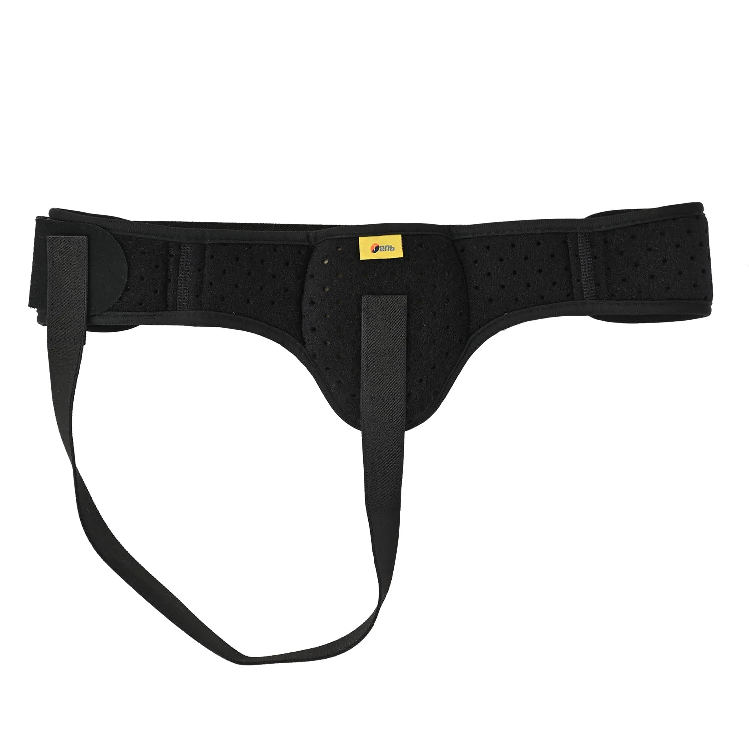 TENB Hernia Belt for Men Hernia Support Truss Inguinal or Sports Hernia, Adjustable Waist Strap with Removable Compression Pads Breathable Material (Black, Small)