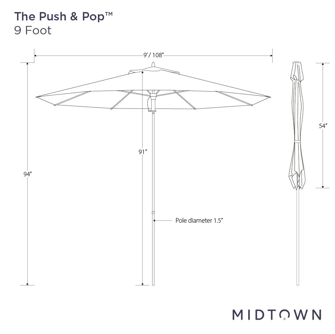 The Push and Pop™ - Sunbrella Cast Slate