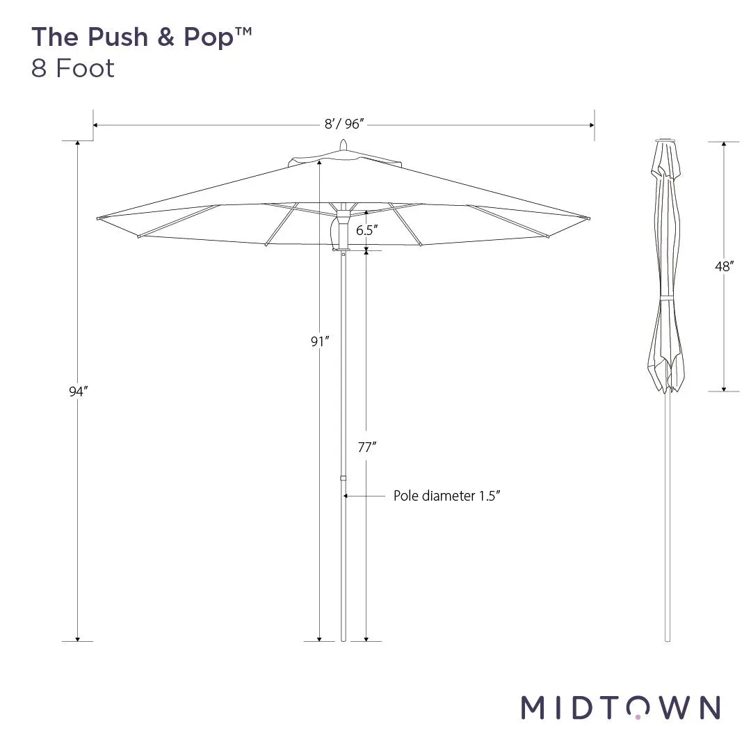 The Push and Pop™ - Sunbrella Cast Slate