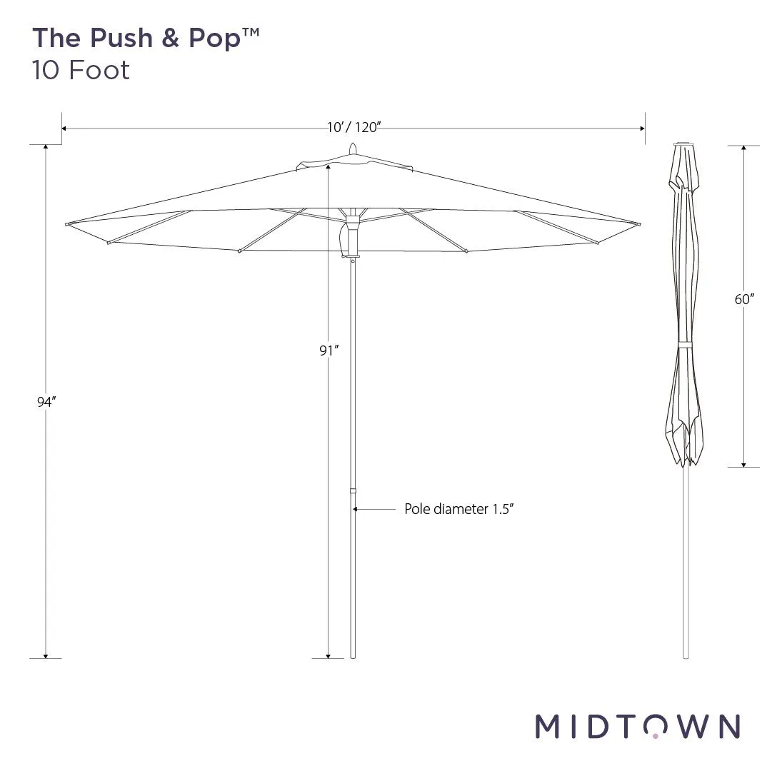 The Push and Pop™ - Sunbrella Cast Slate