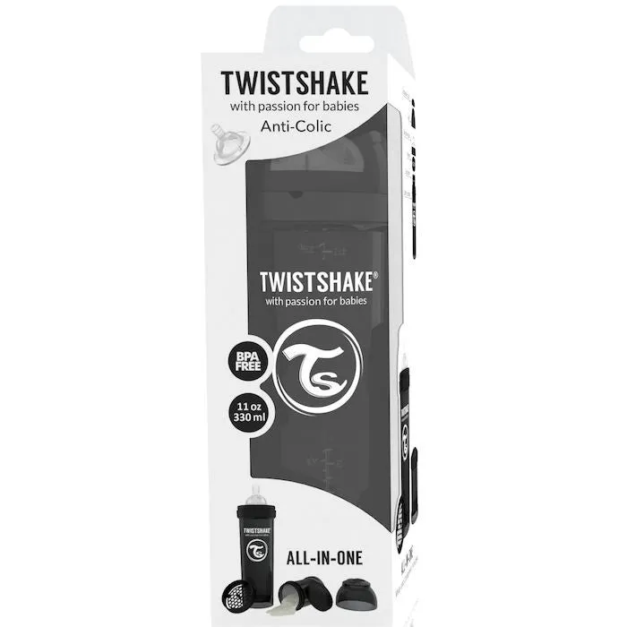 Twistshake Anti-Colic 330ml Bottle Black
