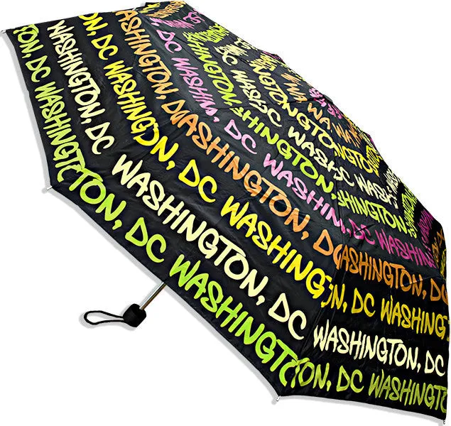 UMDC05 Robin Ruth Umbrella Washington DC Black Rainbow