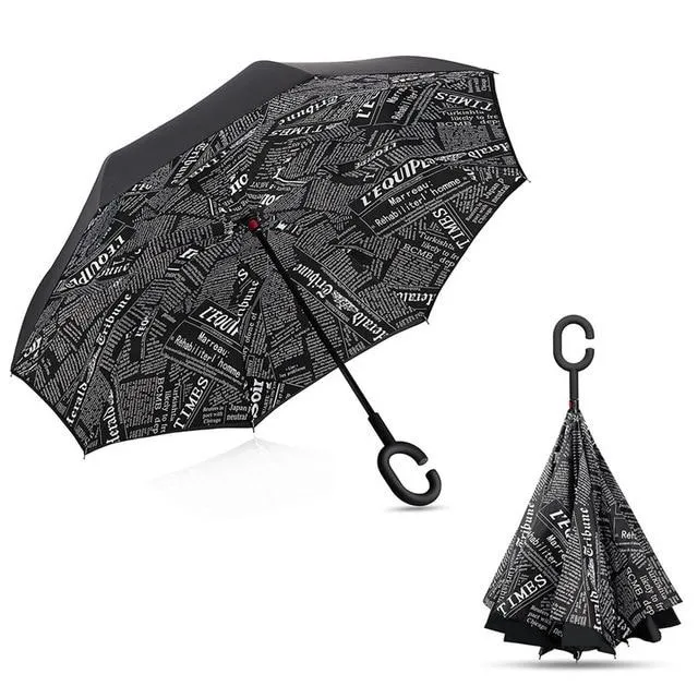 Upside Down Inverted Rain Umbrella