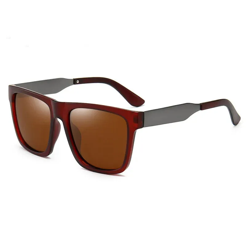 UV Windproof Eyewear Men's Classic Driving Outdoor Resistant Polarized Vintage Sun Sunglasses